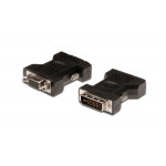 Digitus DVI adapter, DVI(24+5) - HD15 M/F,  DVI-I dual link, bl,  (Digitus polybag)