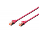 Digitus CAT 6 S-FTP patch cable, Cu, LSZH AWG 27/7, length 1 m, color magenta