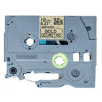 Brother - TZe-MPGG31 páska se zlatými geometrickými vzory / černá (12mm, 4m)