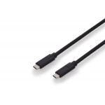 Digitus Připojovací kabel USB typu C, typ C na C M/M, 1,0 m, Gen2, 5A, 10 GB, verze 3.1, CE, bl
