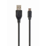 GEMBIRD Kabel CABLEXPERT MicroUSB oboustranný univerzální konektor, 1,8m, černý