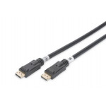 Digitus DisplayPort 1.2. připojovací kabel  se zesilovačem 10 m, Ultra HD 4K ,zlacené konektory