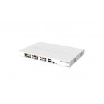 MikroTik Cloud Router Switch CRS328-24P-4S+RM, 800MHz CPU, 512MB, 24xGLAN, 4xSFP+cage, ROS L5, PSU,1U Rackmount