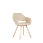 Konferenční křeslo Belen Wood - slonová kost