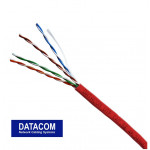 DATACOM UTP lanko CAT5E PVC 305m box červený