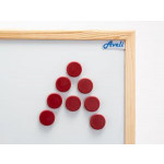 AVELI Set magnetů, červená barva 