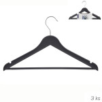 Ramínko plastové, otočné - 3 ks v balení, černé