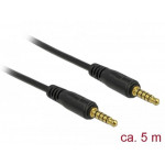 Delock Kabel Stereo Jack 3,5 mm 5 pin samec samec 5 m černý