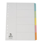 Papírový rozlišovač Q-Connect,A4,barevný,5 listů