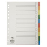 Plast.rozliš.Q-Connect-A4,barevný okraj,10 listů