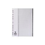 Plastový rejstřík Q-Connect A4 1-31, bílý s šedou