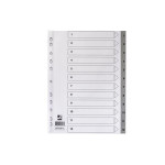 Plastový rejstřík Q-Connect A4, 1-12 bílý s šedou