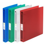 4krouž.pořadač Q-C - A4, 3,5 cm, mix transp.barev