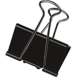 Kovové klipy Q-Connect, 19 mm, černé, 10 ks