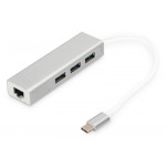 DIGITUS USB Type-C™ 3-Port Hub + Gigabit Ethernet