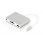 DIGITUS USB Type-C™ 4K DisplayPort Multiport Adapter, 3-Port