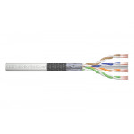 DIGITUS Patch kabel CAT 6 SF-UTP, surová délka 305 m, papírová krabička, AWG 26/7, LSZH, simplex, barva šedá