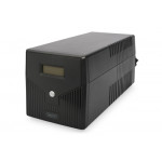 DIGITUS Professional Line-Interactive UPS, 2000VA / 1200W 12V / 9Ah x2 baterie, 4x CEE 7/7, AVR, USB, RS232, RJ11 / 45, LCD disple