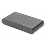 DIGITUS Rozbočovač 4K HDMI 2.0, 1x2 UHD 4K2K / 60 Hz,3D, vysokorychlostní HDMI, hliníkový kryt, černý