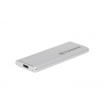 Transcend ESD240C 120GB USB 3.1 Gen2 (USB-C) Externí SSD disk (3D TLC), 520MB/R, 400MB/W, kompaktní rozměry, stříbrný