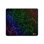 C-TECH Herní podložka pod myš ANTHEA ARC, barevná, pro gaming, 320x270x4mm, obšité okraje