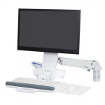 ERGOTRON StyleView® Sit-Stand Combo Arm (white),nástěnný držák do lišty LCD, klávesnice+ myš,sklopný, bílá