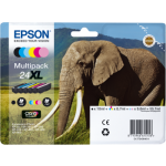 EPSON cartridge T2438 (magenta/cyan/yellow/light magenta/black/light cyan) multipack XL (slon)
