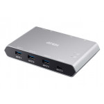 Aten 2-Port USB-C Gen 2 Sharing Switch with Power Pass-through
