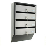 Poštovní schránka Depot 4 - stříbrná/černá