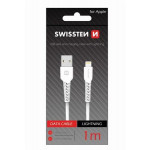 SWISSTEN DATOVÝ KABEL USB / LIGHTNING 1,0 M BÍLÝ
