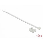 Delock Šroubová montážní sverka, 15 x 10 mm, s kabelovou upínkou, D 200 x Š 3,6 mm, bílá