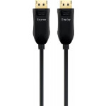 PremiumCord Optický DisplayPort 1.3/1.4 přípojný kabel M/M, zlacené konekt. 50m