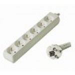 PremiumCord prodlužovací přívod 230V 2m, 6 zásuvek