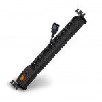 DATACOM ACAR 19" Rozvodný panel 8x230V 1,5U CZ 3m kabel IEC černý