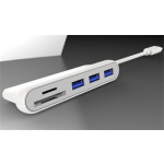 PremiumCord 5G SuperSpeed USB3.1 Typ-C hub 3x USB3.0 + čtečka SD karet