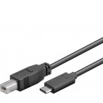 PremiumCord Kabel USB 3.1 konektor C/male - USB 2.0 konektor B/male, 1m