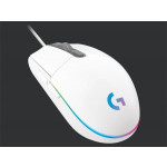Logitech myš Gaming G102 Lightsync / optická/ 6 tlačítka / 8000DPI - bílá