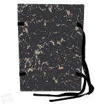 Spis.desky mramorované HITOFFICE A4 černé, 25 ks