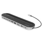 Digitus 12portová dokovací stanice USB-C, šedá, HDMI, VGA, 2x USB-C, 4x USB-A, RJ45, 1x 3,5 mm, SD / MicroSD