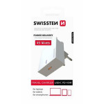 SWISSTEN SÍŤOVÝ ADAPTÉR PD3.0 45W BÍLÝ