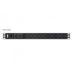 Aten PE0118S 1U Basic PDU s přepěťovou ochranou 10A Vstup C14 Výstup 18X C13