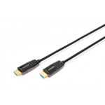 Digitus HDMI 2.1 AOC hybridní optický kabel,  Typ A M/M, 30m, UHD 8K@60Hz, CE, gold, bl