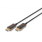Digitus DisplayPort AOC hybridní připojovací kabel M/M, 30m, UHD 8K@60Hz, CE, gold, bl