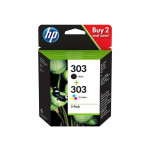 HP Ink Cartridge 303/Black/Tricolor/200/165 stran/2-Pack