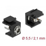 Delock Keystone modul DC 5,5 x 2,1 mm samice černá