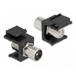 Delock Keystone modul IEC samec > F samice černá