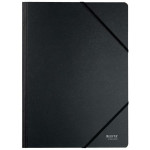 LEITZ Ekologické kartonové desky na dokumenty s gumičkou  RECYCLE, kartonové, A4, černá