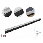 Delock Kartáčový proužek, 40 mm, s hliníkovým profilem, přímý - délka 1 m