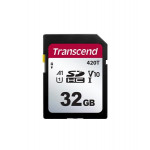 Transcend 32GB SDHC420T UHS-I U1 (Class 10) V10 A1 3K P/E 3D TLC paměťová karta, 100MB/s R, 85MB/s W, černá