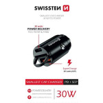 SWISSTEN CL ADAPTÉR POWER DELIVERY USB-C + SUPER CHARGE 3.0 30W NANO CERNÝ